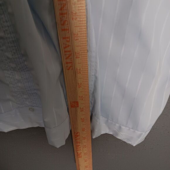 90s Genuine Guayabera Haband Cuban Style AQUA blue Embroidered Shirt XXL -NWOT - Picture 5 of 15